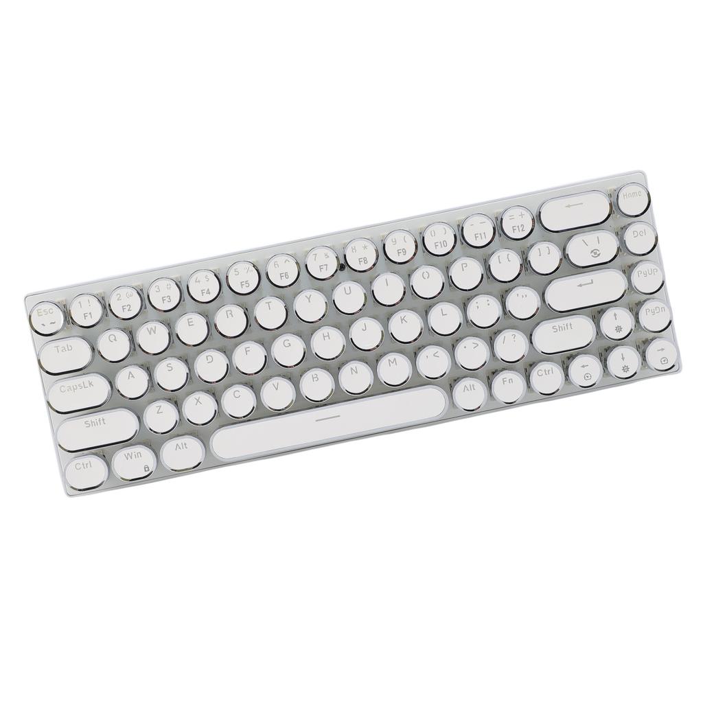 Wired Mechanical Keyboard RGB Backlit Blue Switch Round 68 Key Keyboard Retro Gaming Keyboard for
