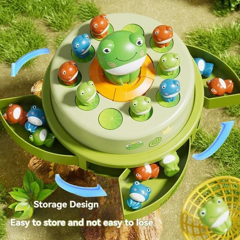 Education Toy Board Game Launch Catching Flying Frog Duck Kids Training Hand Eye Coordination Interaction Puzzle Party Music Toy