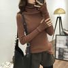 Autumn and Winter Large Code Women's High Neck Sweater Slim Thickening Head Long-sleeved Bottoming Knitwear