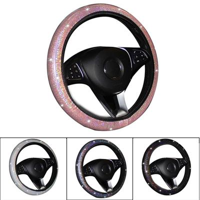 38CM Car Steering Wheel Cover Diamond Wheel Cover for Women Steering Wheel Cover Universal Anti-Slip Car Styling Accessories