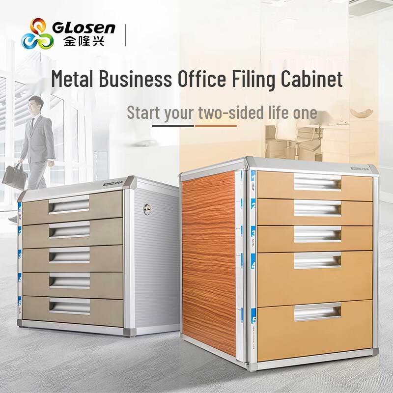Jinlongxing 5-Tier Aluminum Alloy Desktop File Cabinet