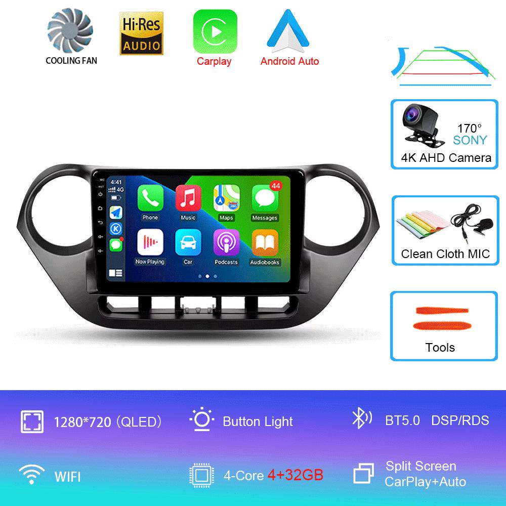 Car Radio Android 14 Carplay Auto Multimedia Player For Hyundai I10 2013 - 2018 Navigation Autoradio GPS Stereo 2din Head Unit