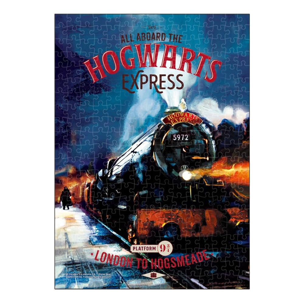 Tenyo Hogwarts Express Stained Art Jigsaw Puzzle 266 Pieces with Frame and Stand 18.2x25.7cm