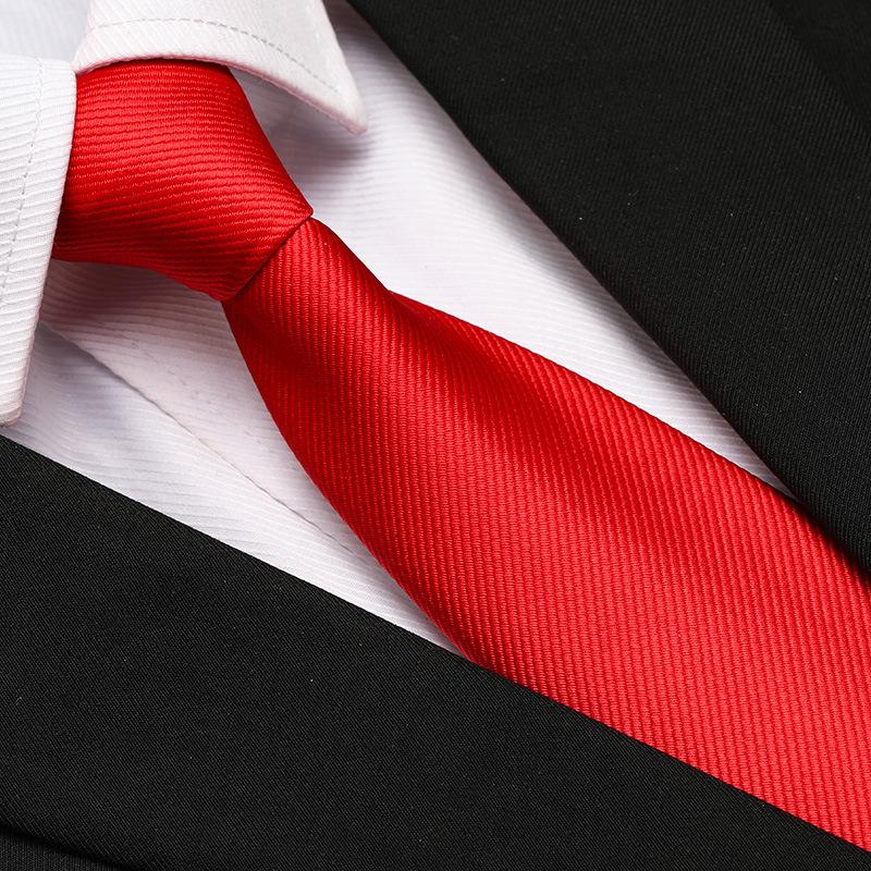 Men'S Formal Wedding Business Tie 8Cm Groom Wedding Banquet Burgundy Tie Hand Zipper Men And Women