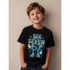 European Sizes Boys T-Shirt - Italian Spasticity Design with 67 Number Print, Short Sleeve Round Neck Summer Birthday Party Outfit, Casual Playwear
