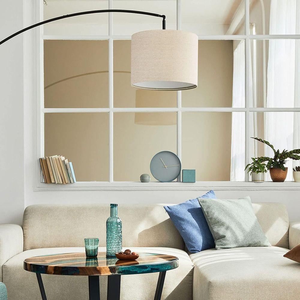 Modern Style Linen Small Lamp Shades Neutral Tone Minimalist Lamp Shade Adapter Beige Color Lamp Shade Ring Lighting Accessories