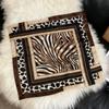 Retro British court style silk scarf Spring and Autumn versatile decorative cashew nut pattern printing imitation silk small square scarf shirt scarf