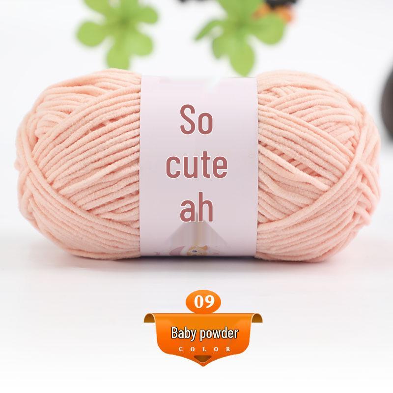Medium Thick Chenille Yarn for Handmade Crochet Bags & Dolls