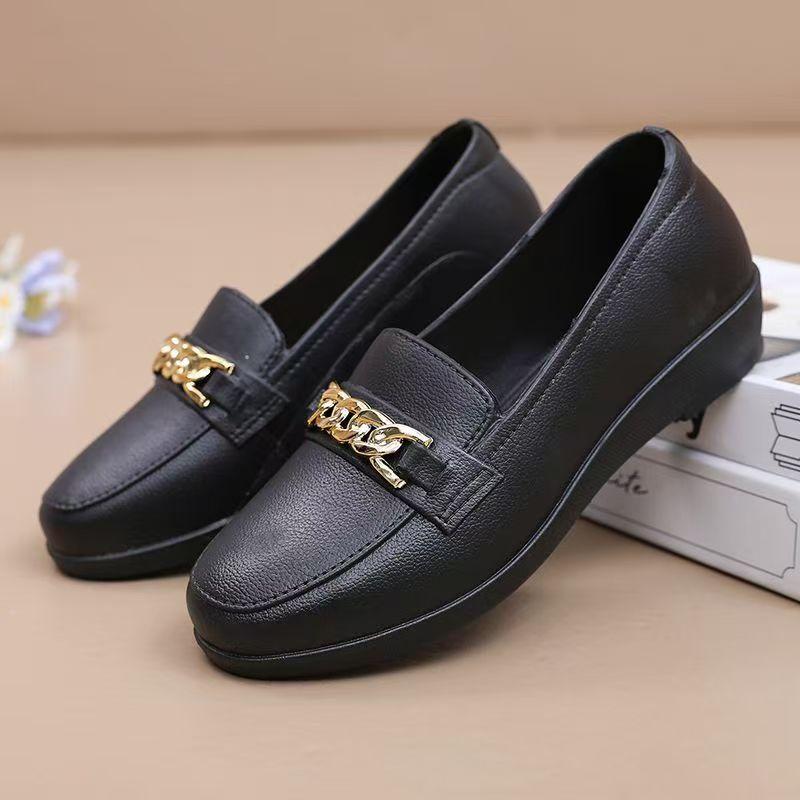 

Women s New Shallow Flat Sole Rain Shoes Soft Sole Non Slip Slip On Waterproof Round Toe Kitchen Work Shoes Light Commuter Shoes 36 чорний