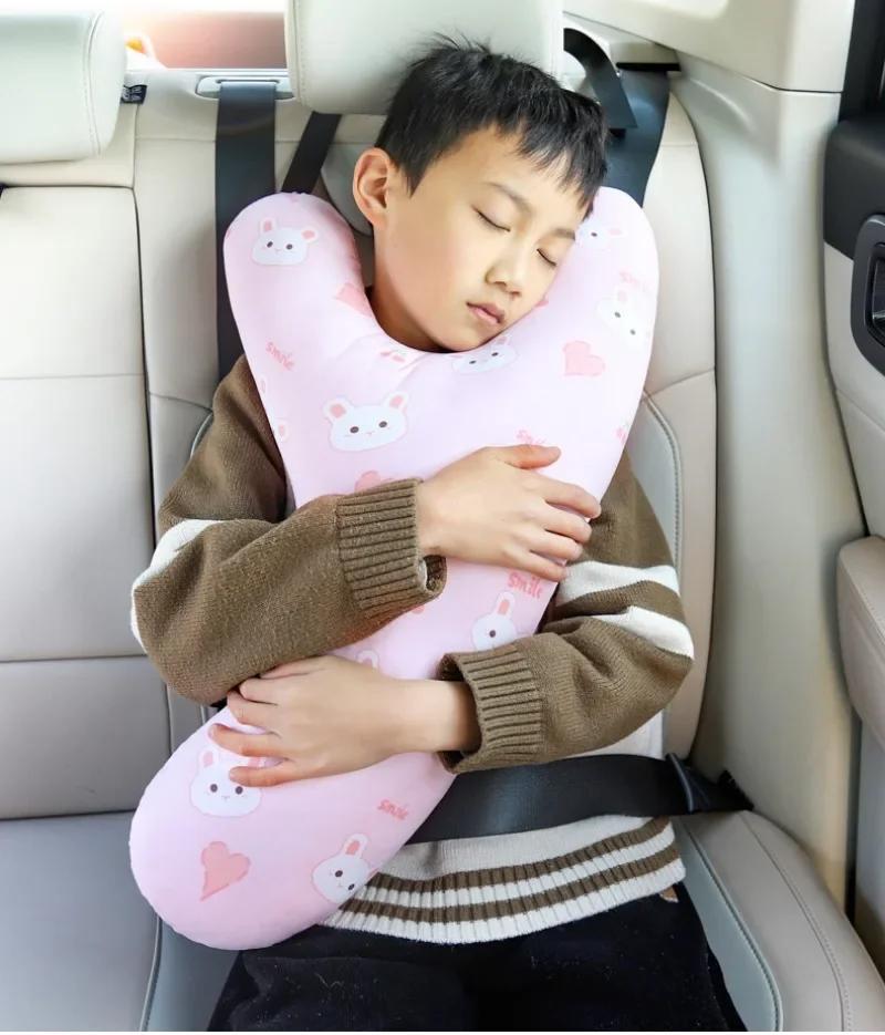 Children's Car Sleep Headrest Cartoon Car Rear Seat Protection Headrest Adult Car Seat Belt Y-shaped Pillow Interior Accessories