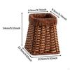 Cosmetic Brushes Holder Decorative Flower Vase Imitation Rattan Woven Portable Handcraft Desktop