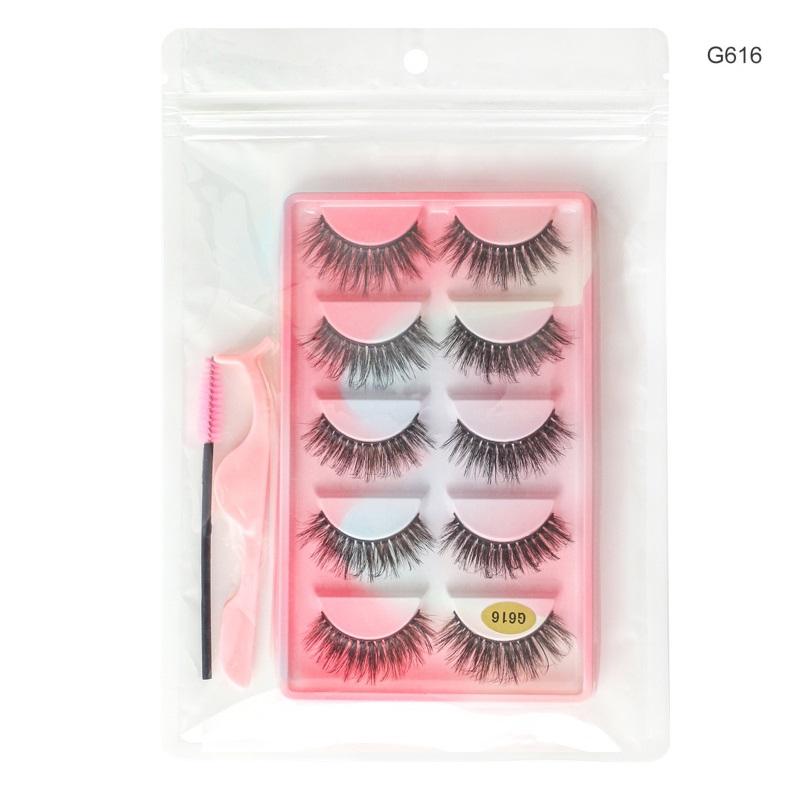 

Накладные ресницы макияж объем 3d пушистые натуральные 10 пар ручной работы G616