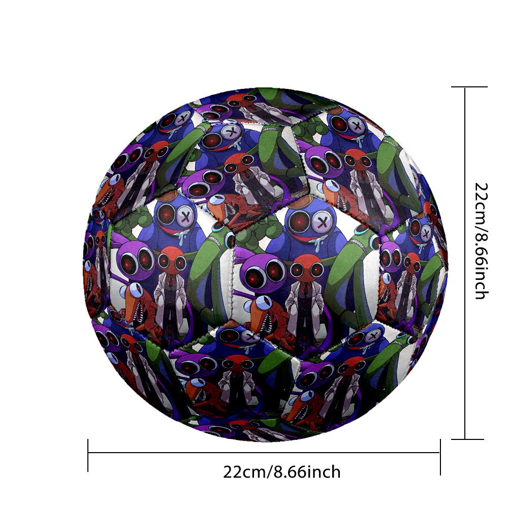 Size 5 Football Rainbow Friends Pattern, Wear‑Resistant Soccer Ball for Match Training Daily Sports Play