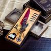 Feather Pen Quill Pen Dip Pen Set with Ink 5x Different Replacement Nibs Pen Holder for Calligraphy Lovers Festival Gift