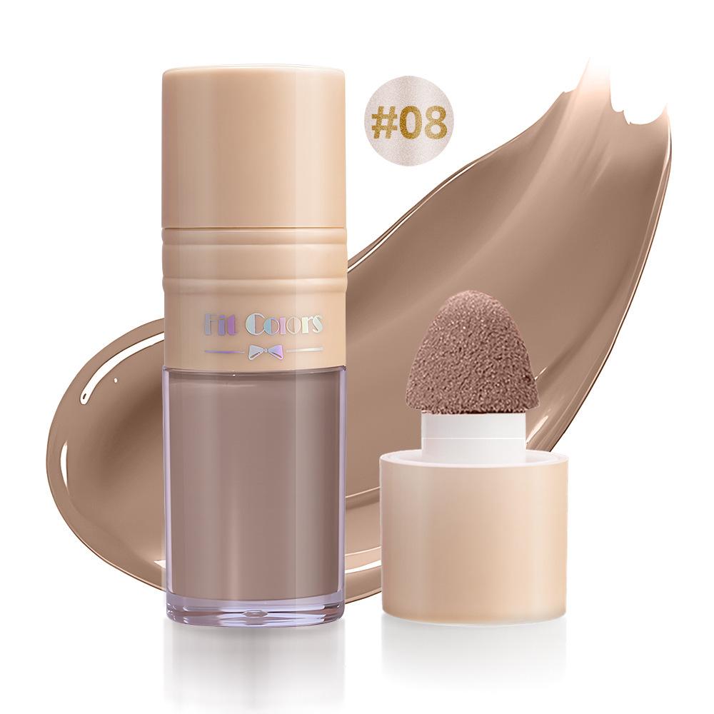 Fit Colors 3D Liquid Highlighter & Contour Blush - Matte & Pearlescent Multifunctional Makeup Brightener.