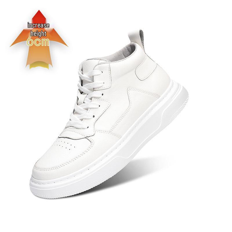 Invisible Height-Boosting 6CM Trendy Unisex Korean Style High-Top Sneakers for Students