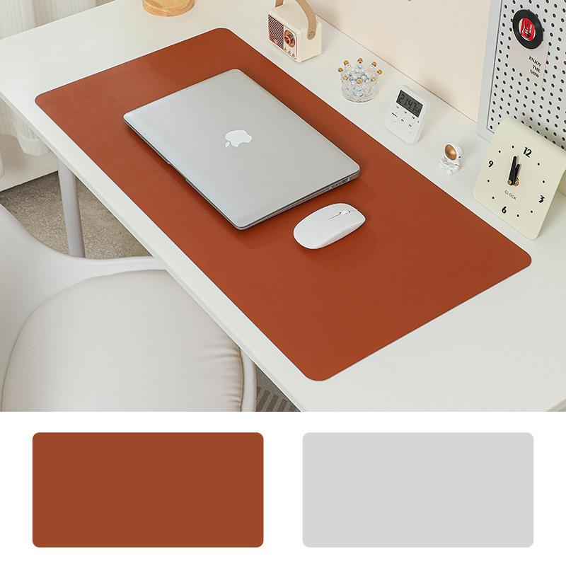 Simple Eye Protection Thickened Locking Edge Mouse Pad Large High-end Dirt-resistant Office Desk Pad Solid Color Waterproof Computer Mat