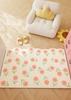 Flower Pattern Carpets for Living Room Fluffy Soft Study Floor Mat Cream Style Bedroom Decor Girl Carpet Thick Plush Bedside Rug