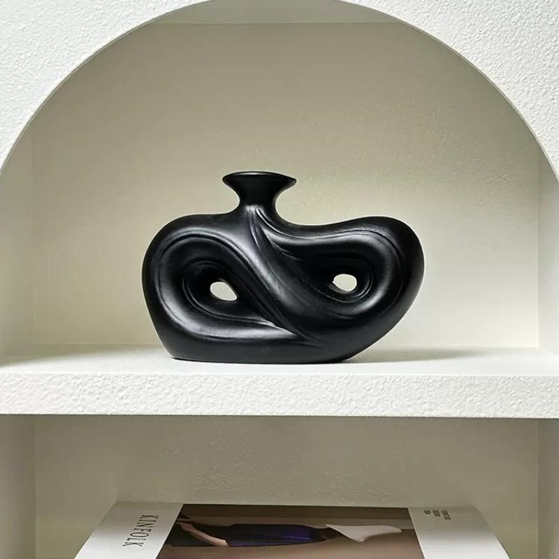 Unique Nordic Style Ceramic Vase, Simple Modern Home Decoration Art Piece, Dried Flower, Vase, Living Room TV Cabinet Decoration