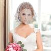 Short Brides Veil Pearls Beads Bride Head Gauze New Wedding Veils  Headpieces