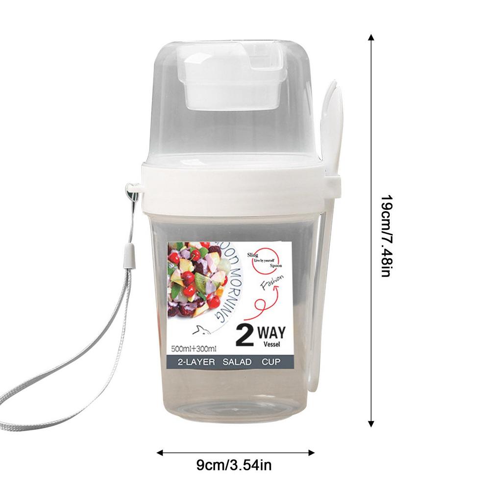 Чашка для йогурта и парфе многоразовый контейнер для пудинга с коробкой для начинки чашка для овсяной еды на ночь с крышками для хлопьев и овощей CHINA белый 956₽