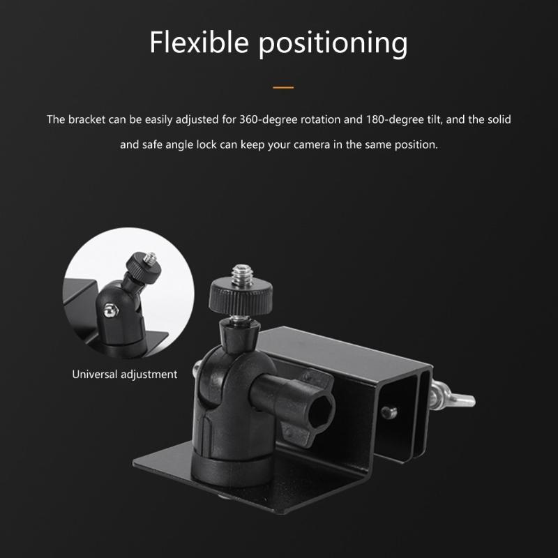 Sustainable Solar Panel Aluminum Bracket Rack Holder for Gutter Mounting Adjustable Angle Designing for Security Cameras