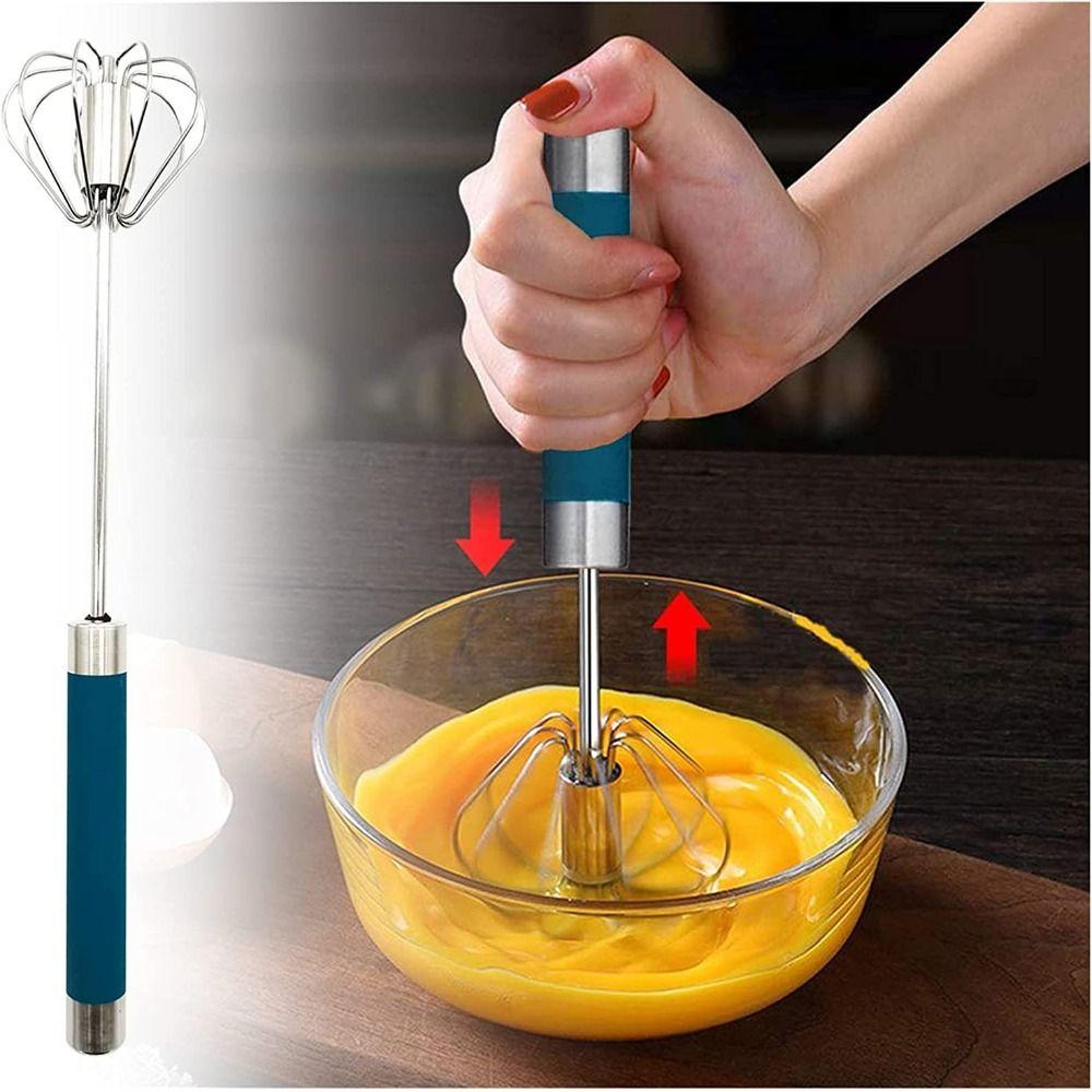 

Нажимной роторный венчик, блендер, полуавтоматический венчик для яиц, венчик для яиц из нержавеющей стали, кухонный инструмент