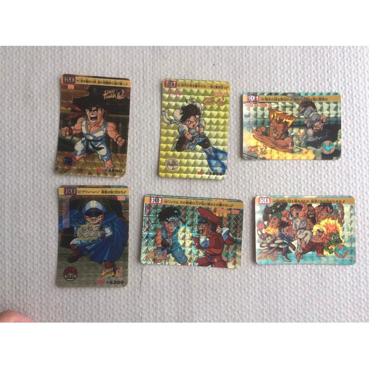 Used Street Fighter II Dash Turbo Carddass Kira Card Set of 6 Bulk Sale