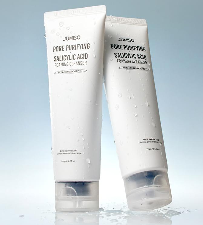 JUMISO Pore-Purifying Salicylic Acid Cleansing Foam 120ml – Deep Cleanser for Oily Skin