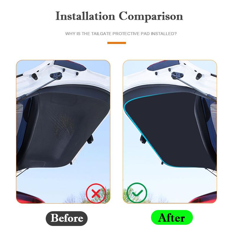 2024 New Car Trunk Mat For Hyundai Santa Fe 2010-2024 Leather Anti-Kick Protective Pad Waterproof Tailgate Cover Interior Modifi