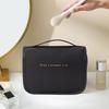 Toiletry Bag Hanging Travel Makeup Fashion Waterproof with Hook Large Capacity PU Leather