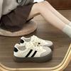 Versatile German training shoes for women in spring and summer 2025 thick soled white shoes  casual sports board shoes
