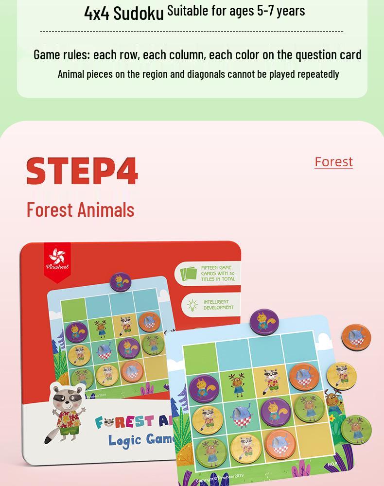Pinwheel Children's Magnetic Sudoku Logic Puzzle Game for Elementary Students