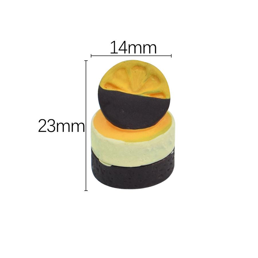 Hot Sale New 3d Artificial Mousse Crepe Cake Design Miniature Dessert Resin Charms for Keyring Bag Shoes