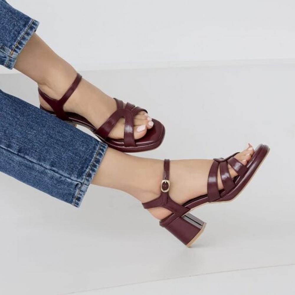 Jisyu Rodel Square Toe Platform Strap Sandal