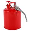 VEVOR Safety Gas Can, 19 L Type II Red Safety Can for Gasoline with Stainless Steel Flame Arrester, Self-Closing Lid, and Flexible Metal Spout