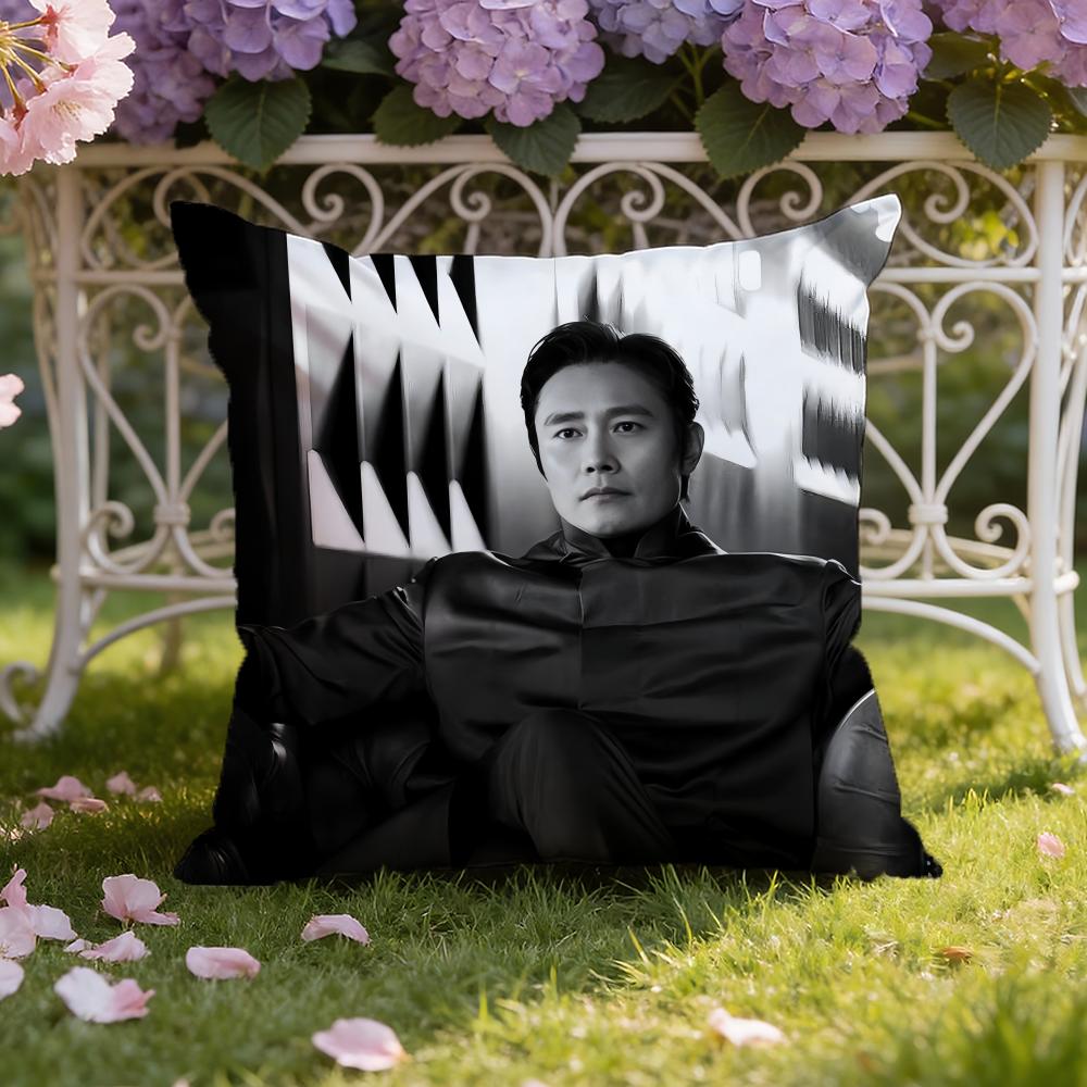 Musife L-Lee B-Byung Hun Cushion Cover Home & Car Dual-Scene Pillow Cover: Reversible for Premium Comfort
