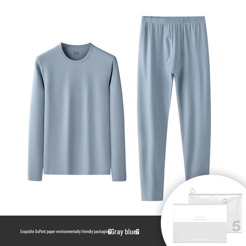 2025 Autumn Winter Cotton-Modal Couple's Warm Underwear Set