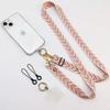 Coque pour Samsung Galaxy S26 Plus, Silicone Antichoc avec Bandoulière Rose Détachable