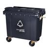 Outdoor Hand-Push Plastic Waste Bin Cart