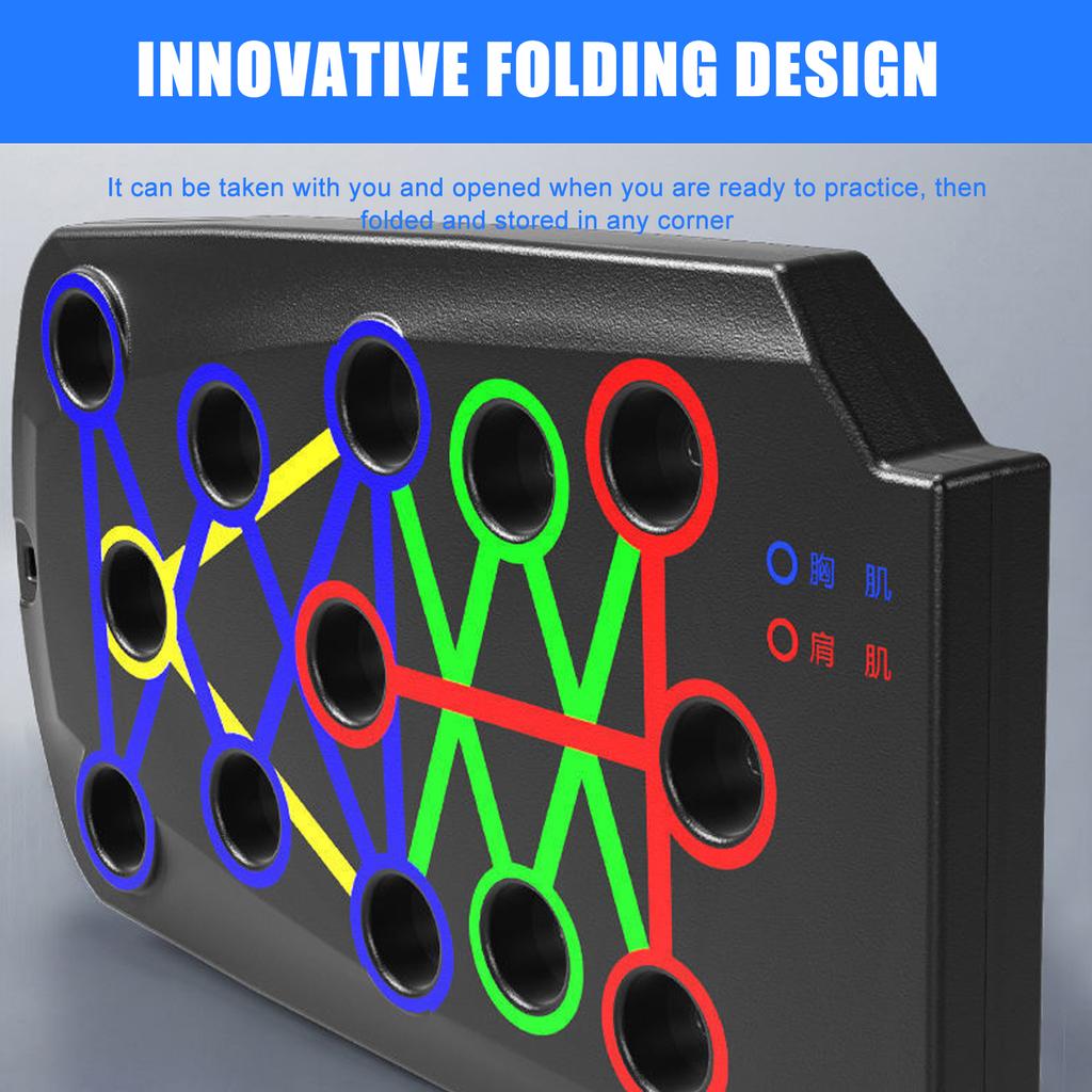 Push Up Board Multifunctional Foldable Fitness Workout Push up Tool Pushup Stands Exercise Board Muscle Board for Home