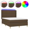 VidaXL Slat Bed Base with Mattress and LED, Upholstered Bed, Double Bed, Adult Bed for Interior Bedroom, 3138952