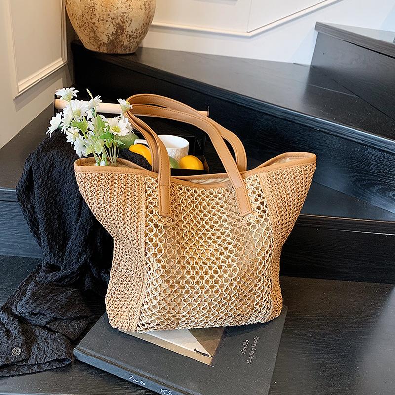 Summer Large-capacity Shoulder Straw Bag Women's Bag 2025 New Hollow Woven Bag Fashion Underarm Bag