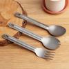 Set lingură-furculiță spork de camping Ti, tacâmuri reutilizabile de exterior pentru backpacking, camping