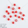 Ceramic Loose Beads Chinese Red Beads Handmade DIY Necklace Loose Beads Accessories