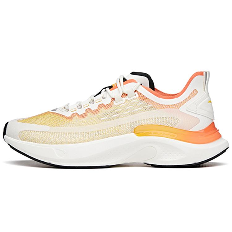 New Anta Fast Cushioned Slip Resistant Abrasion Resistant Low Top Running Shoes Men's White Orange 912125536-2