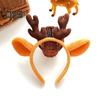 Christmas Antler Hairband Elastic Anti-slip Plush Fit for All Ages Christmas Hair Accessories Holiday Party Decoration Costume Festive Halloween