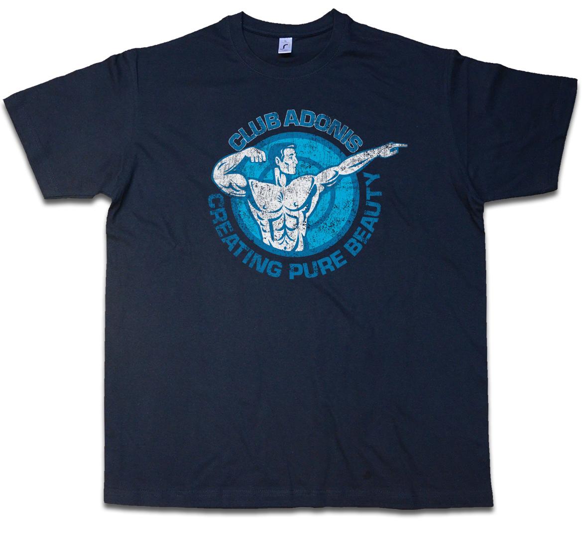 CLUB ADONIS BODYBUILDER T-SHIRT Gym Fitness Sports Muscles Training Bodybuilding XXXL