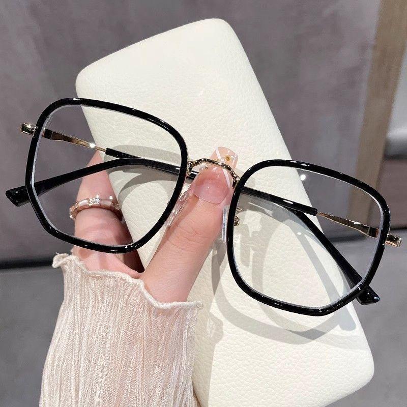 

1 piece of women s jelly colored fashionable flat frame new retro simple irregular glasses suitable for daily outings