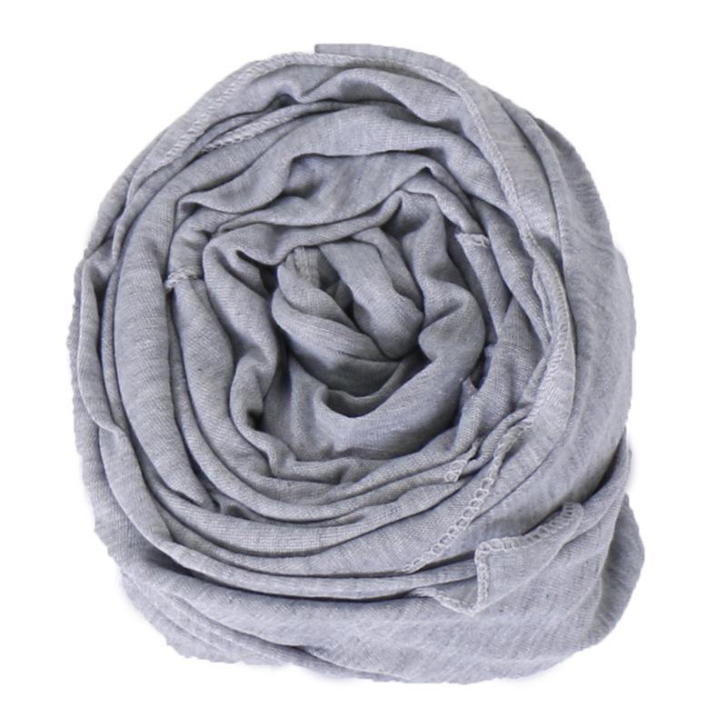 Solid Color Mercerized Cotton Women's Scarf - Spring/Summer, High-Quality, Elastic, Breathable, Indian-Style, Sweat-Wicking, BS82